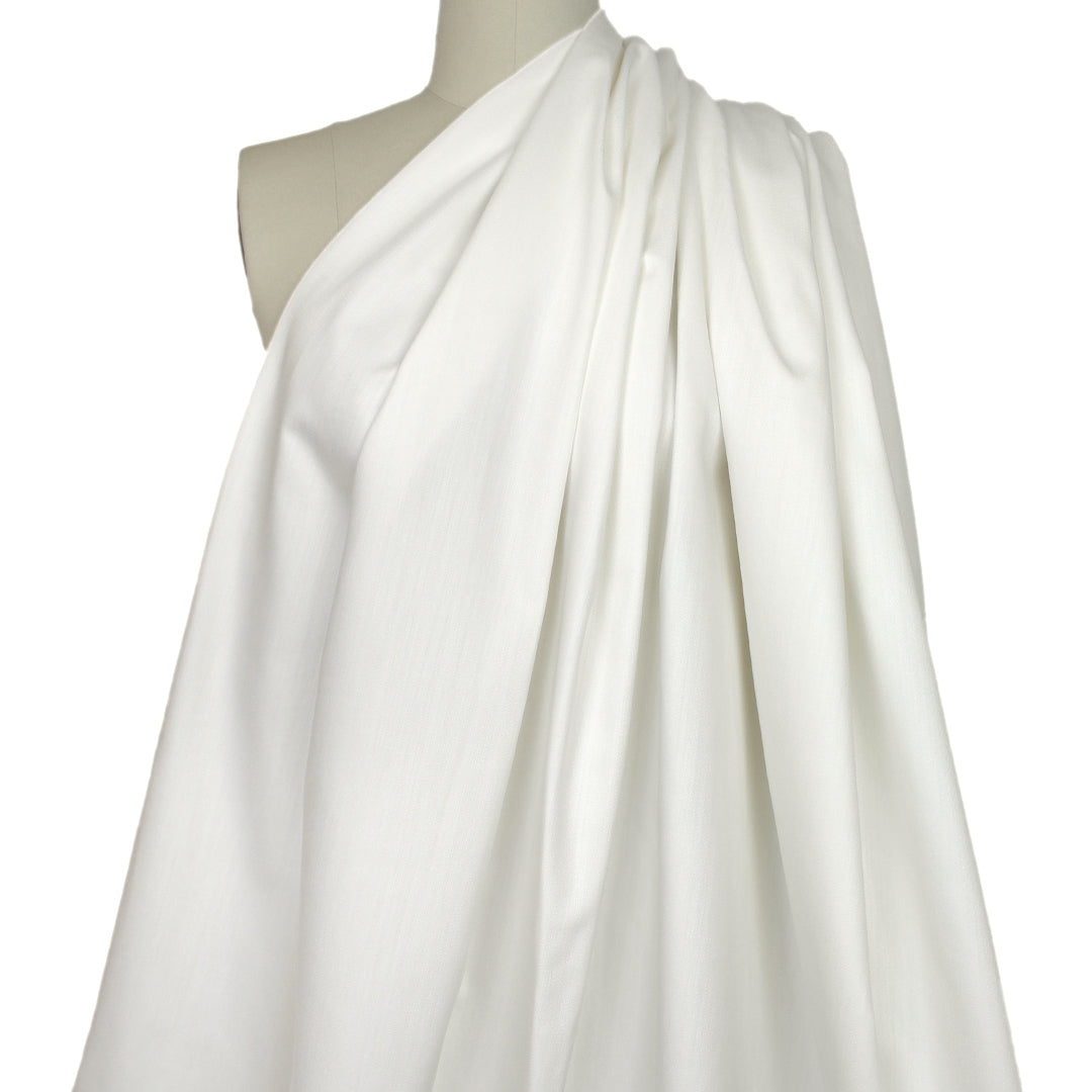 Italian variegated mid-weight denim - soft white 2.25 yd