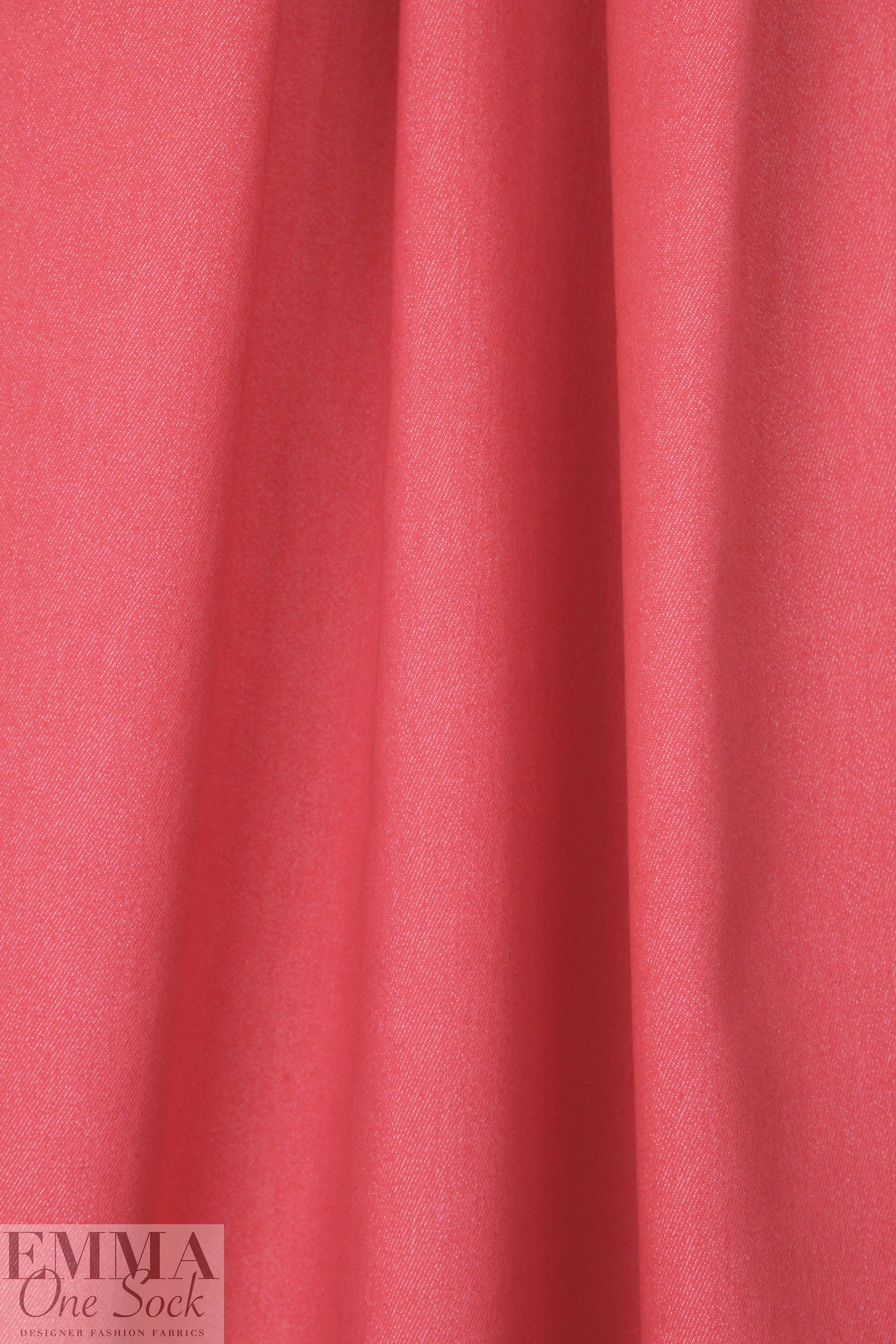 stretch cotton blend denim - coral red 1.75 yds