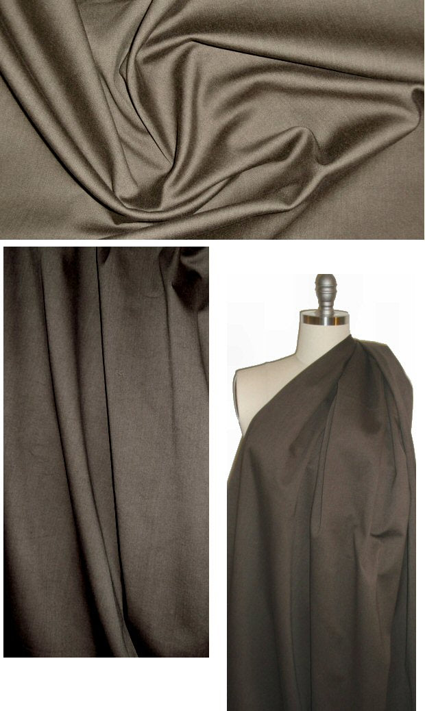 stretch cotton blend denim - mocha 1.125 yds
