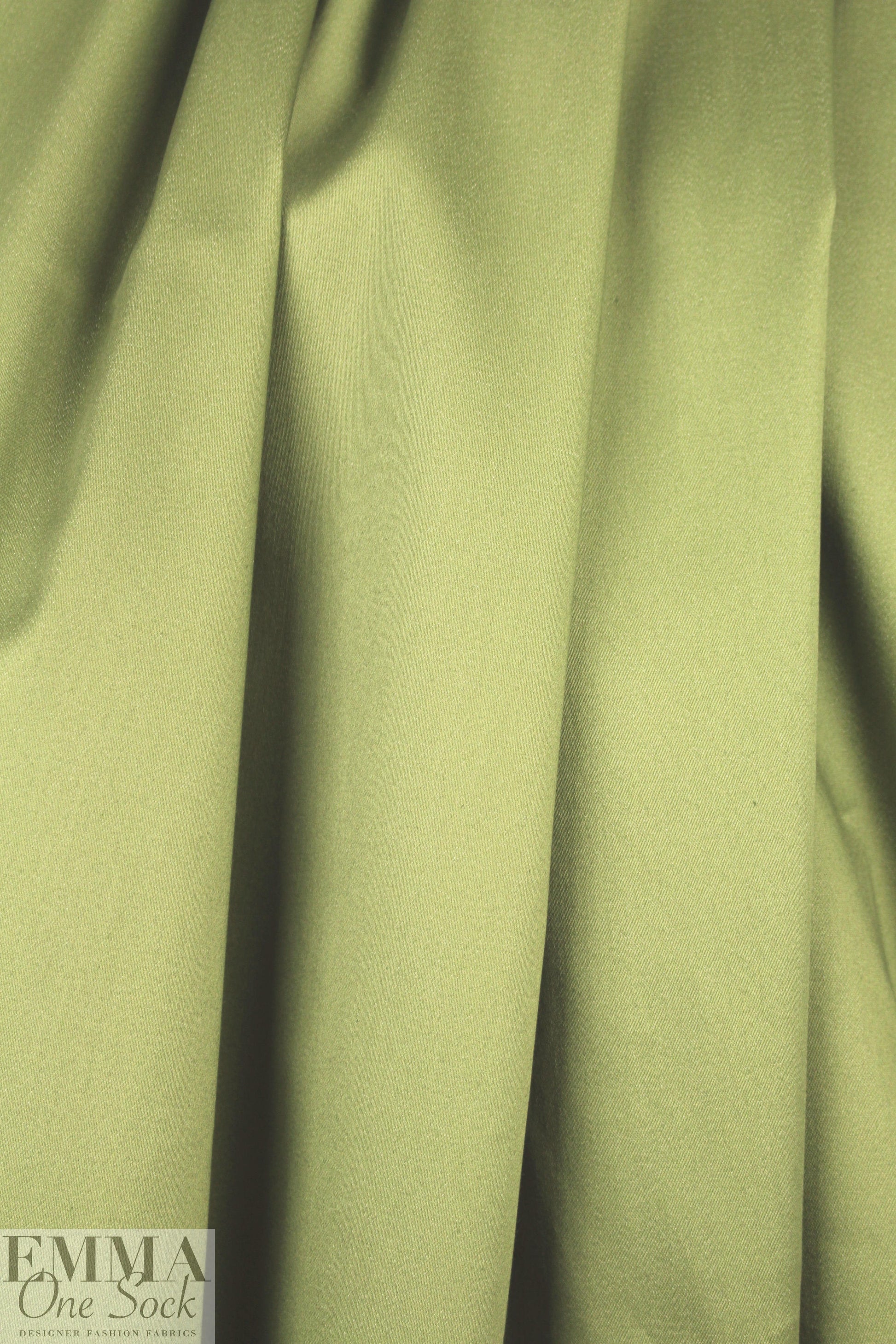 stretch cotton blend denim - moss **FLAW**