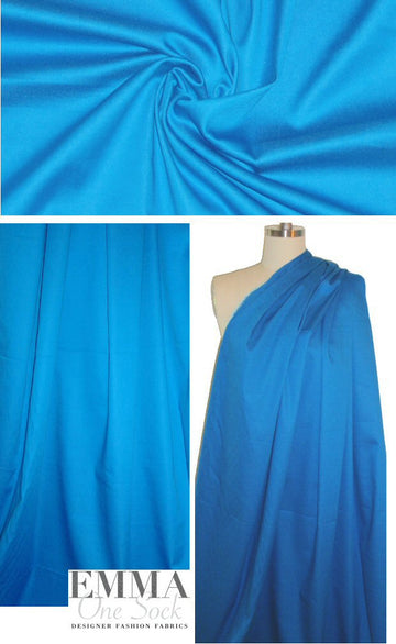 stretch cotton blend denim - brilliant blue 1.75 yd