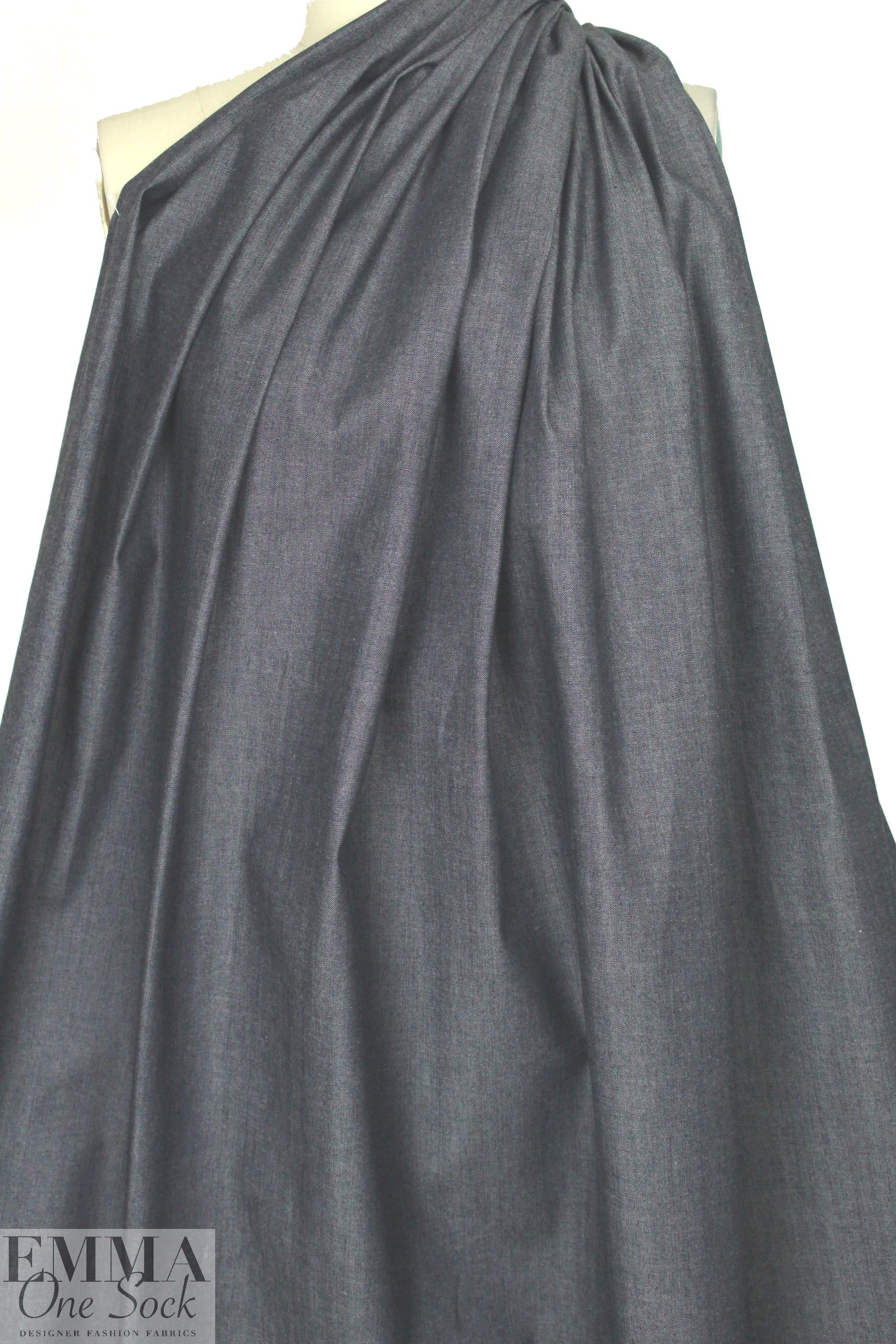 medium weight soft blue stretch denim