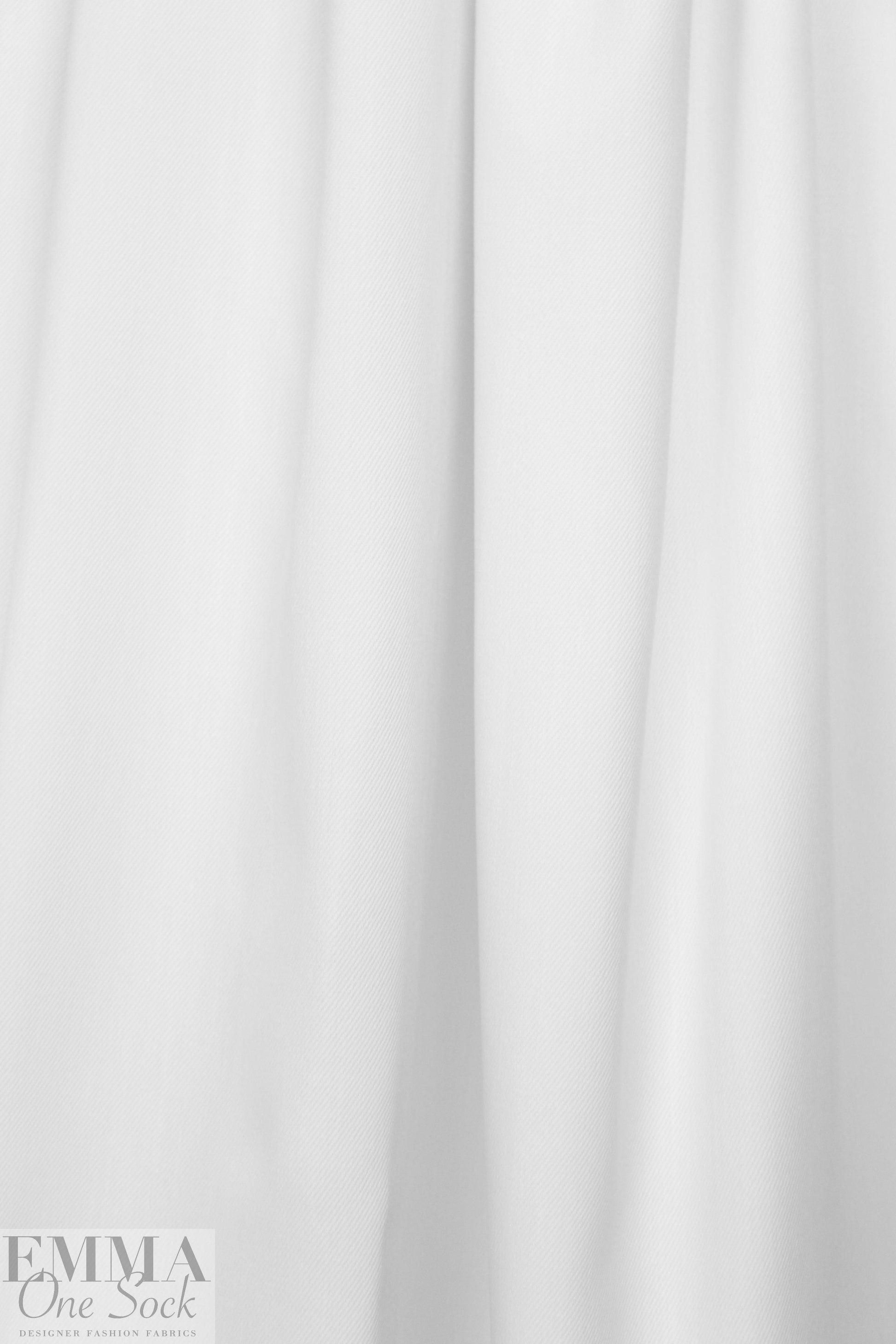 cotton/recycled poly/spandex stretch denim - white 2 yds