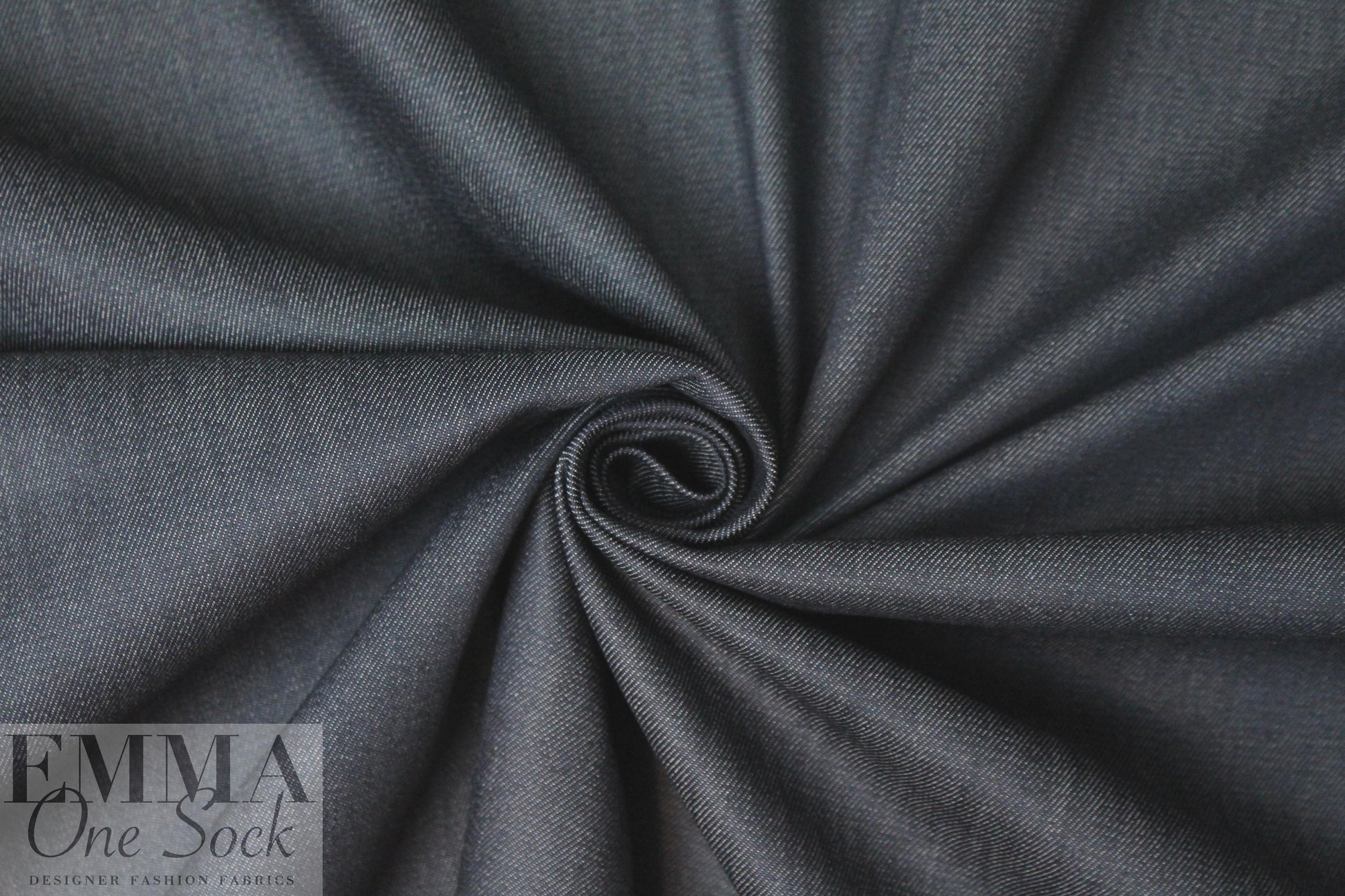cotton/recycled poly/spandex stretch denim - off black .5 yds