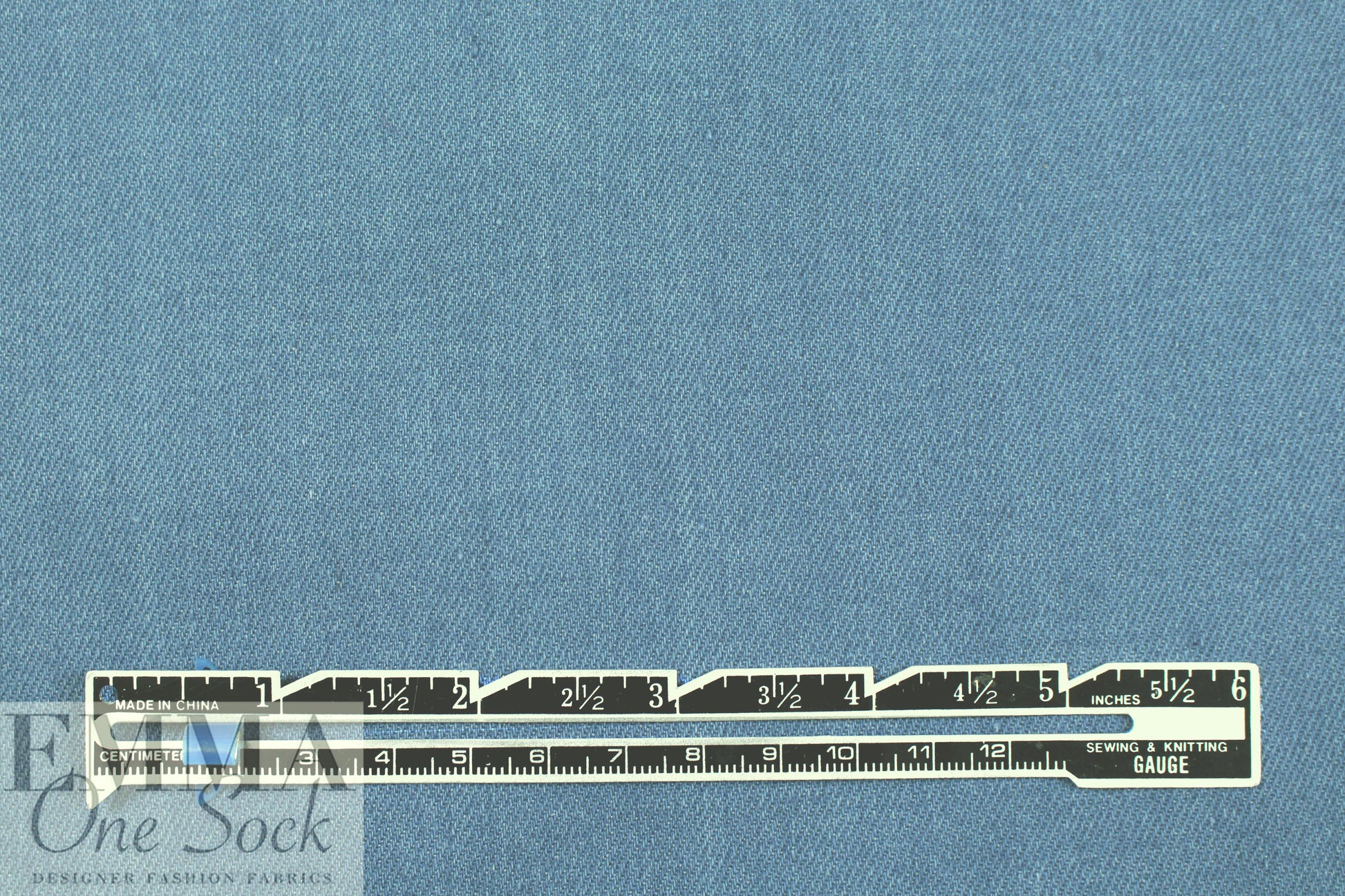 11 oz. cotton blend stretch denim - bleachy blue 1.125 yds