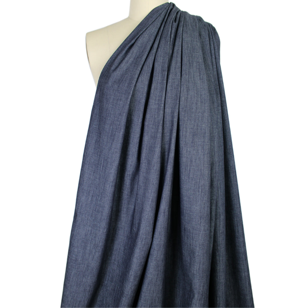 lightweight organic cotton denim, 5.5 oz. - dark blue 1 yard