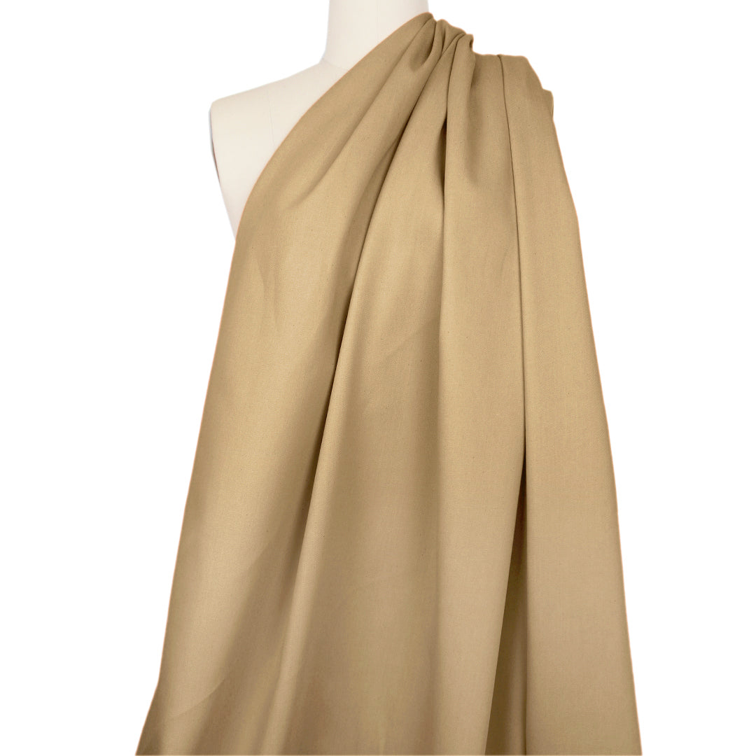mid-weight stretch denim, Oeko-Tex cert. - sand 1.75 yds