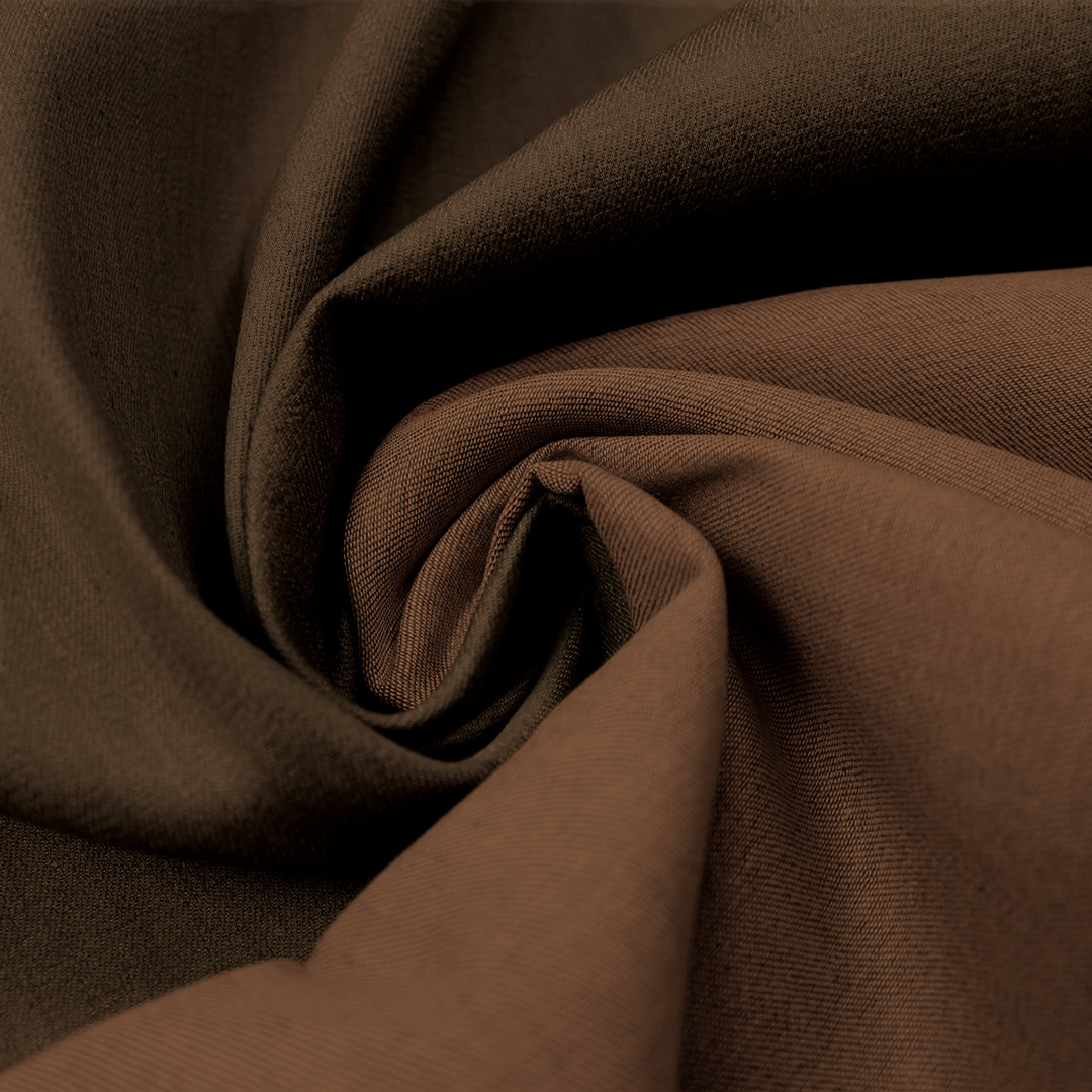mid-weight stretch denim, Oeko-Tex cert. - acorn/black .625 yds