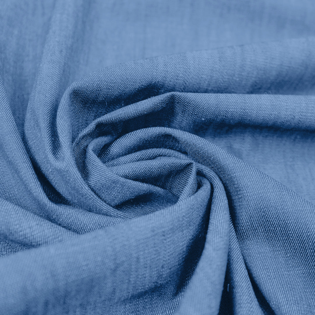 lightweight cotton denim, 4 oz. - bleachy blue, Oeko-Tex cert .5 yds