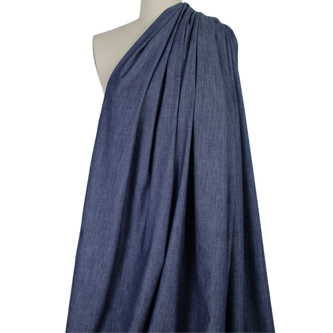 lightweight cotton denim, 4 oz. - dark indigo, Oeko-Tex cert 1.4 yds