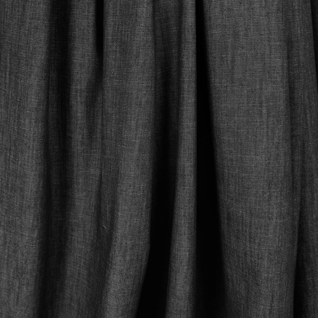 lightweight cotton denim, 4 oz. - soft black, Oeko-Tex cert 2.75 yds