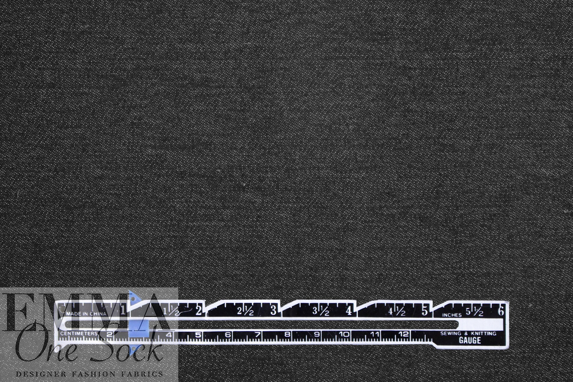 Dutch washed stretch cotton denim - nearly black 1.25 yds