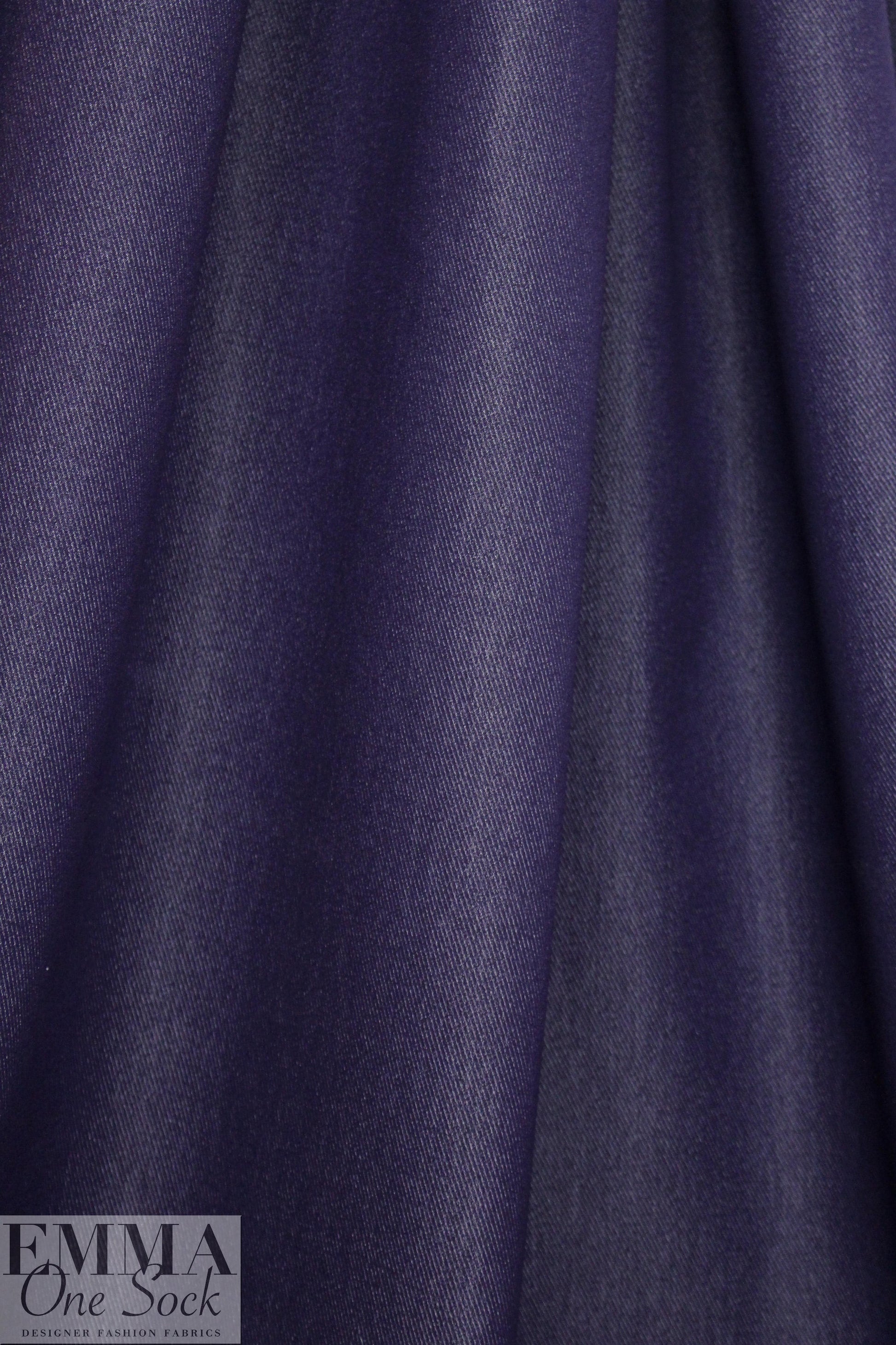 Italian 4-way stretch cotton denim - mulberry 1 yard