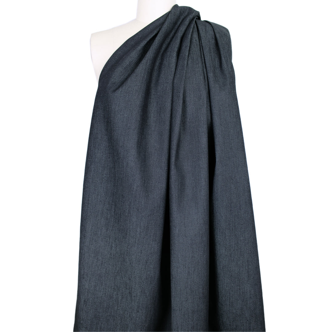 NY designer medium weight stretch denim - dk. indigo 1.25 yds