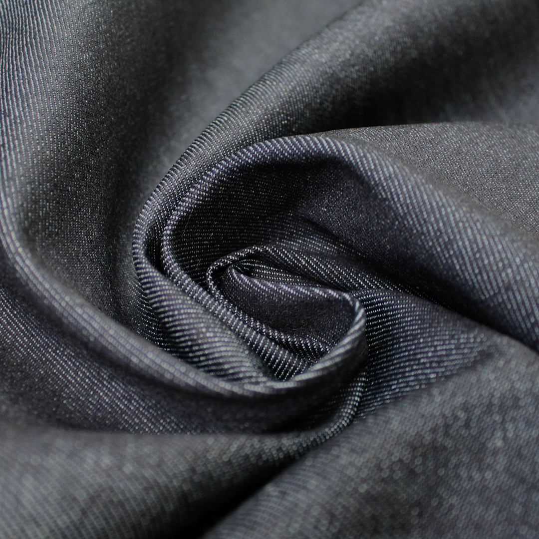 NY designer heavier weight stretch denim - dk. indigo .625 yds