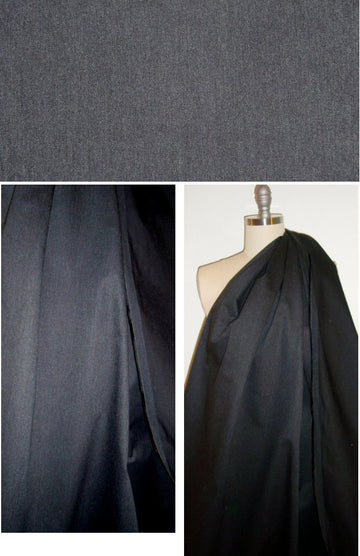 Italian 2-way stretch denim, medium weight - off black