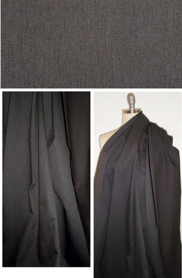 Italian 2-way stretch denim, medium weight - bark 1.75 yd