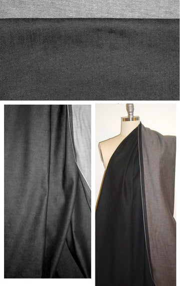 The0ry stretch cotton denim - black .875 yds
