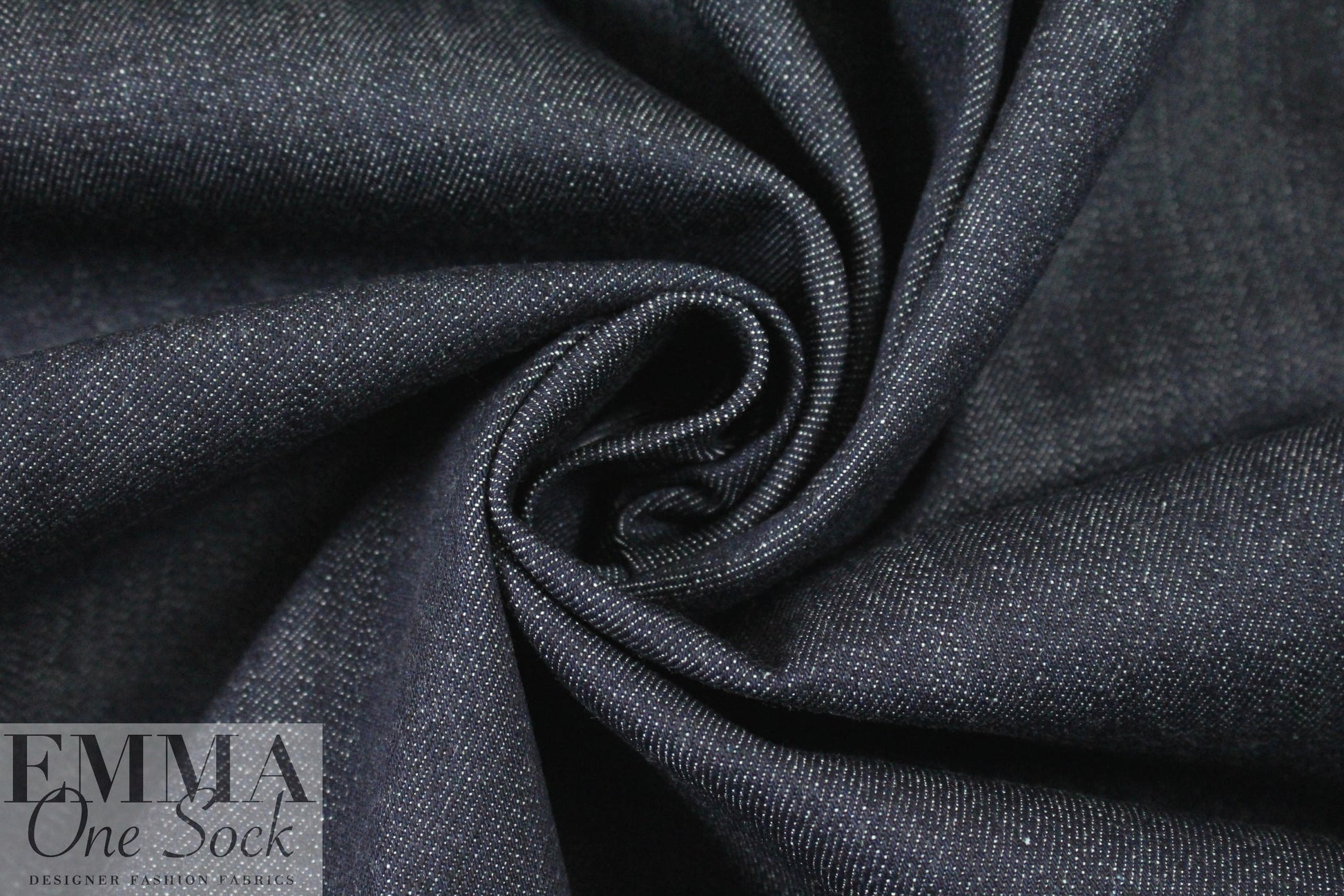 Italian heavy stretch denim - dark blue 3 yd