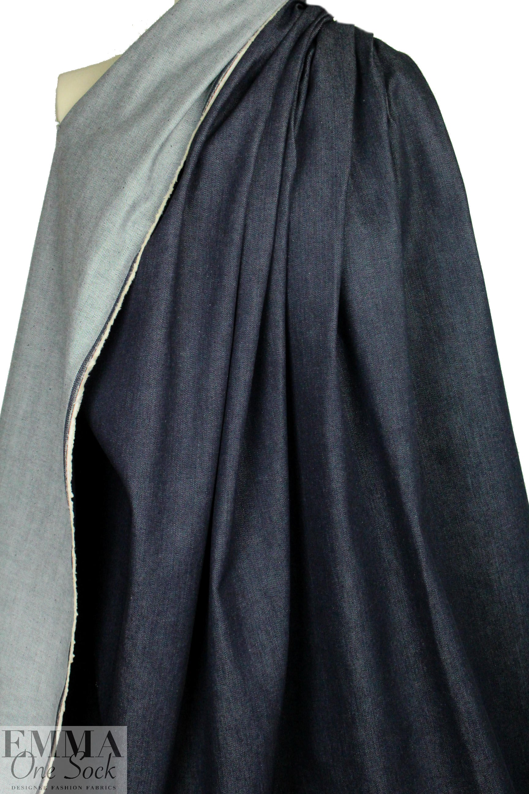 Italian heavy stretch denim - dark blue 1.25 yds