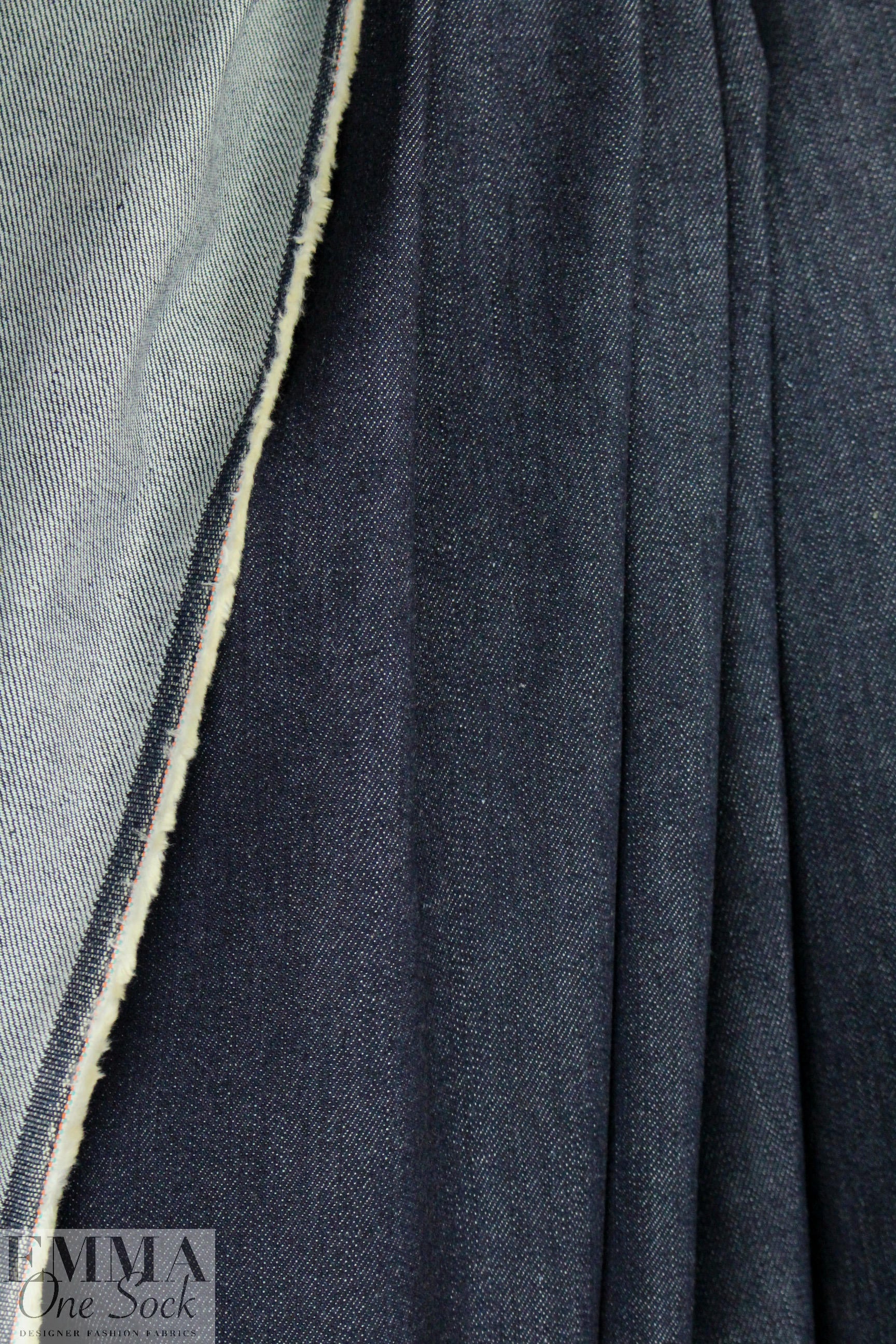 Italian heavy stretch denim - dark blue 2.25 yd