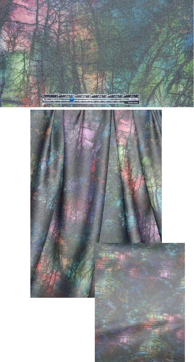 David M. deep forest scene stretch woven