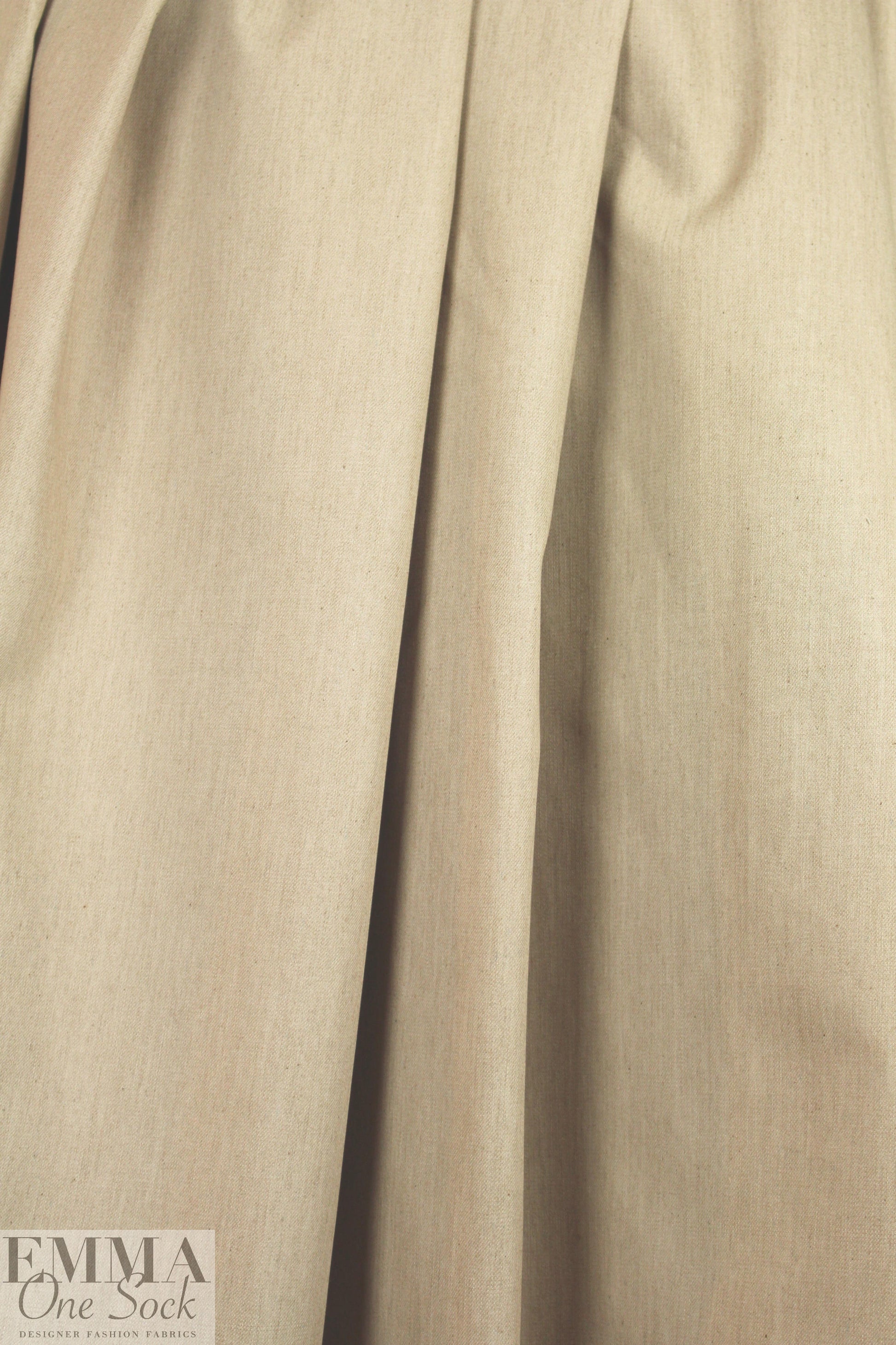 Italian wool/silk/cotton stretch denim - sand .75 yds