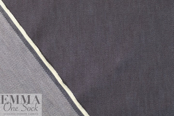 Italian cotton/silk denim - navy/silver