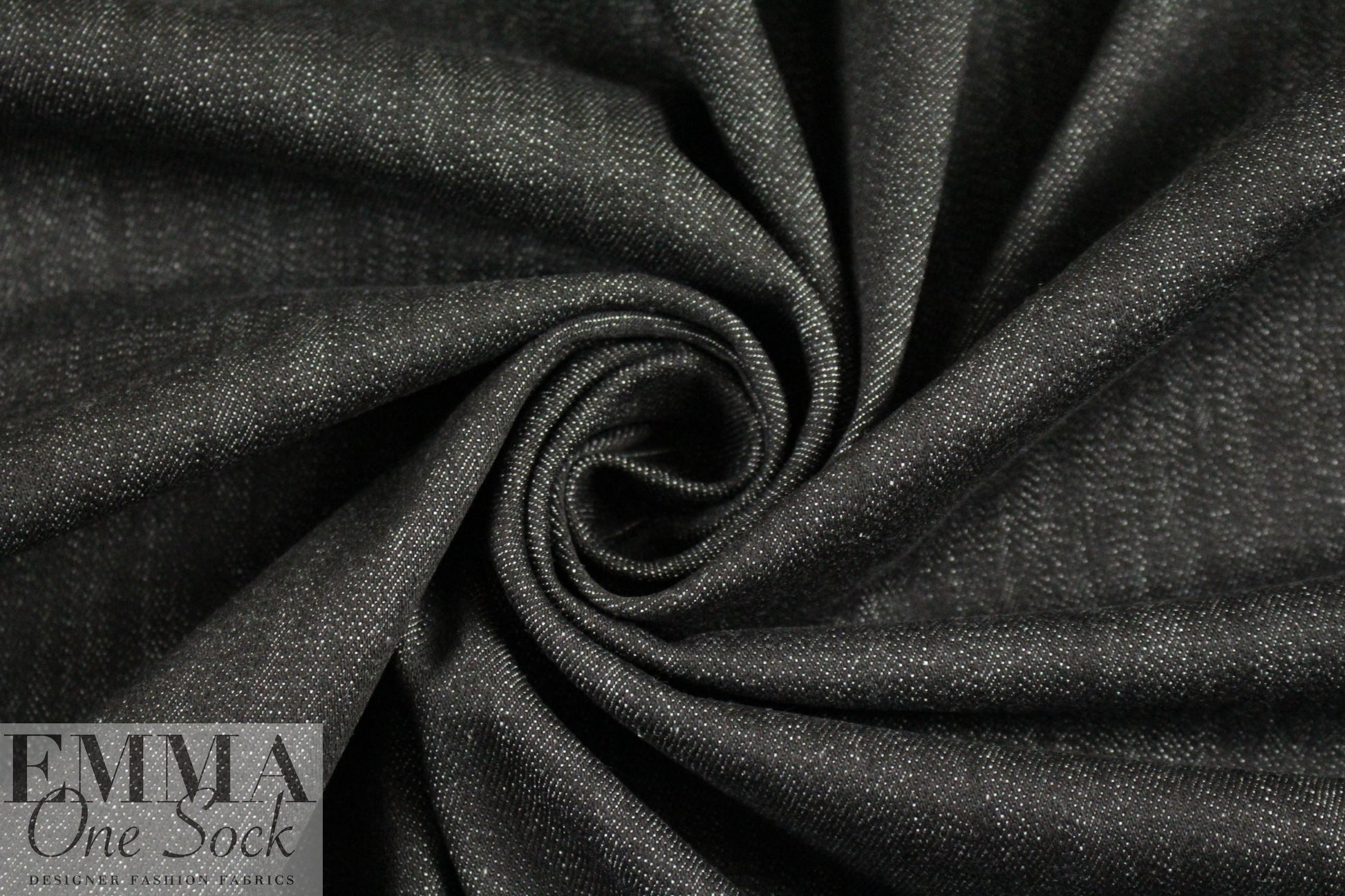 Italian stretch denim - off black