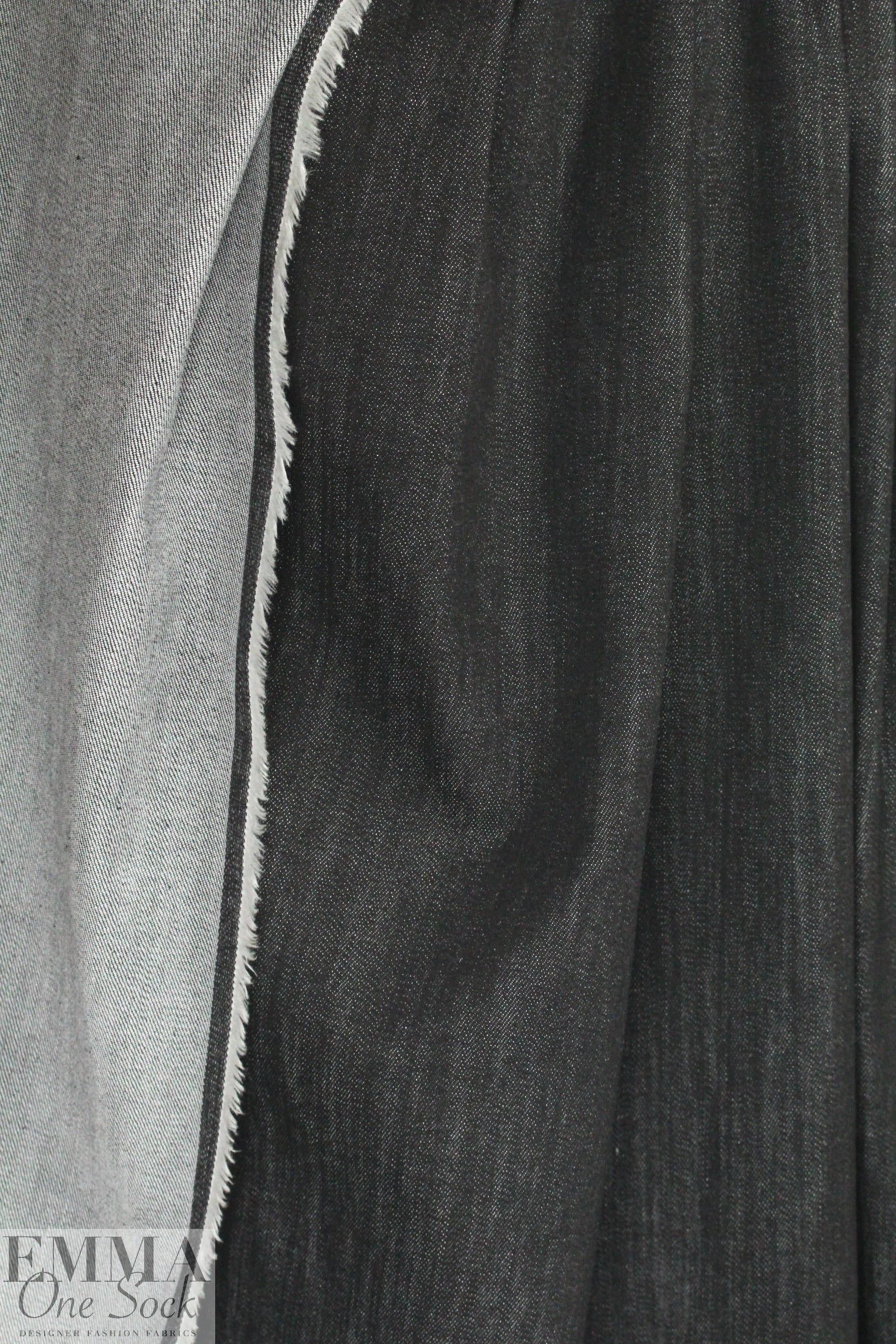 Italian stretch denim - off black