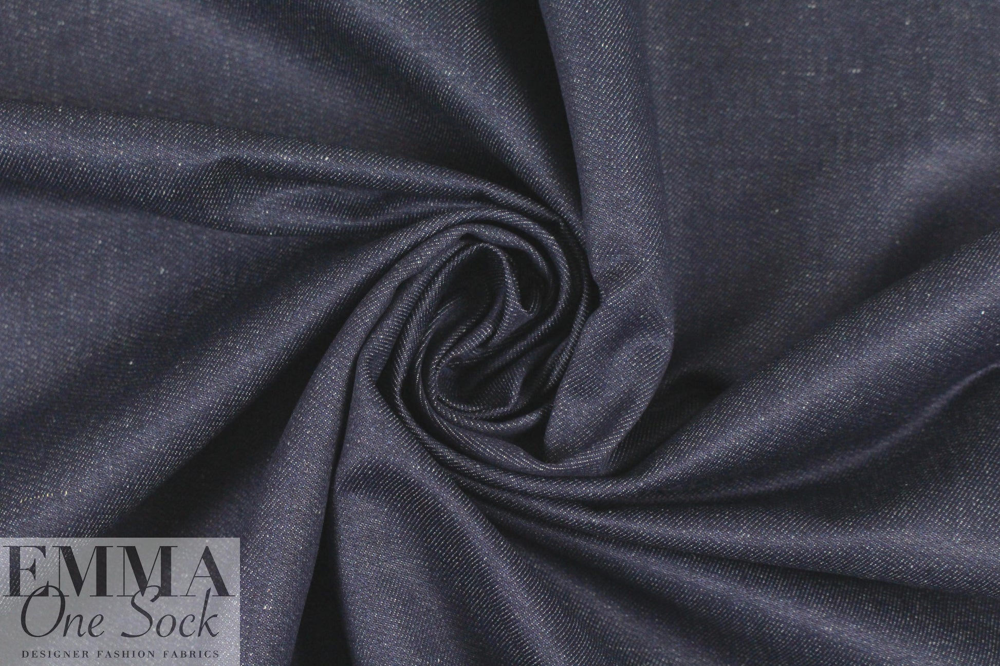 Italian medium weight no stretch denim - indigo .75 yds