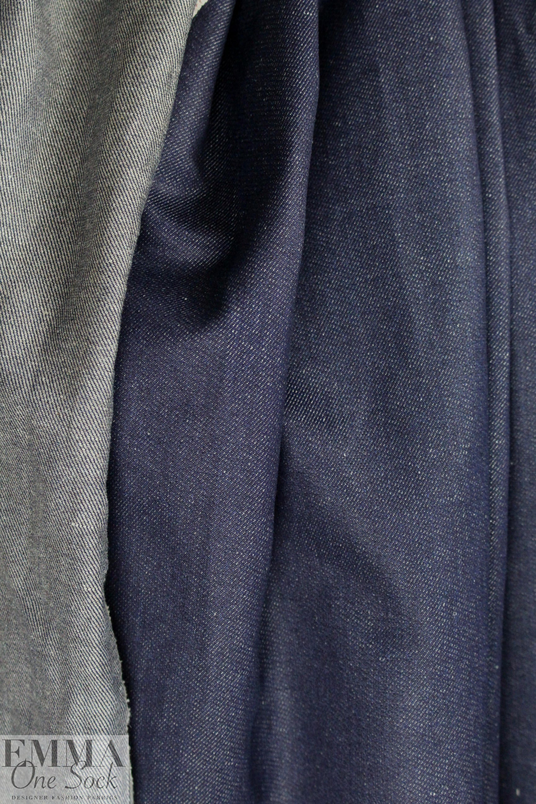 Italian medium weight no stretch denim - indigo