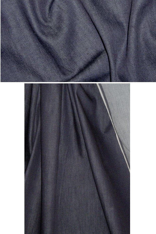 4-way stretch denim, indigo, medium-heavy weight 1.625 yd