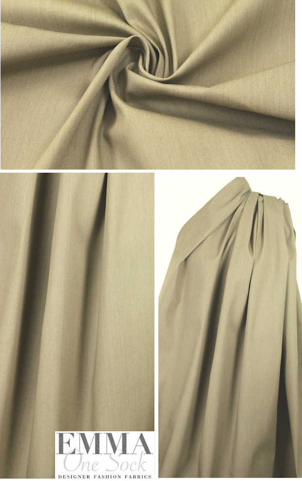 Italian medium weight stretch denim - sesame 1.625 yds