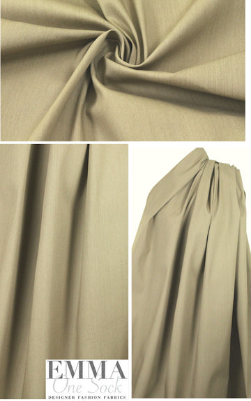 Italian medium weight stretch denim - sesame 1.75 yd