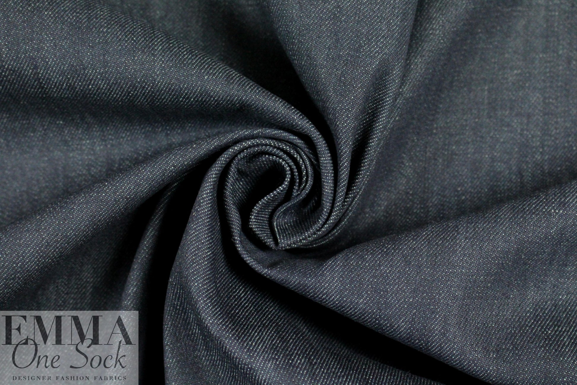 Italian heavy no-stretch denim - darker blue