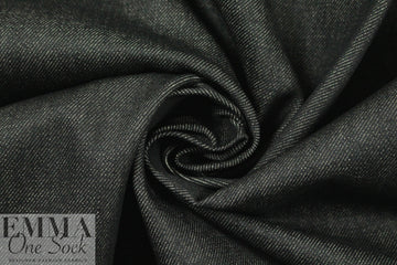 Italian heavy no-stretch denim - off black 1.75 yds