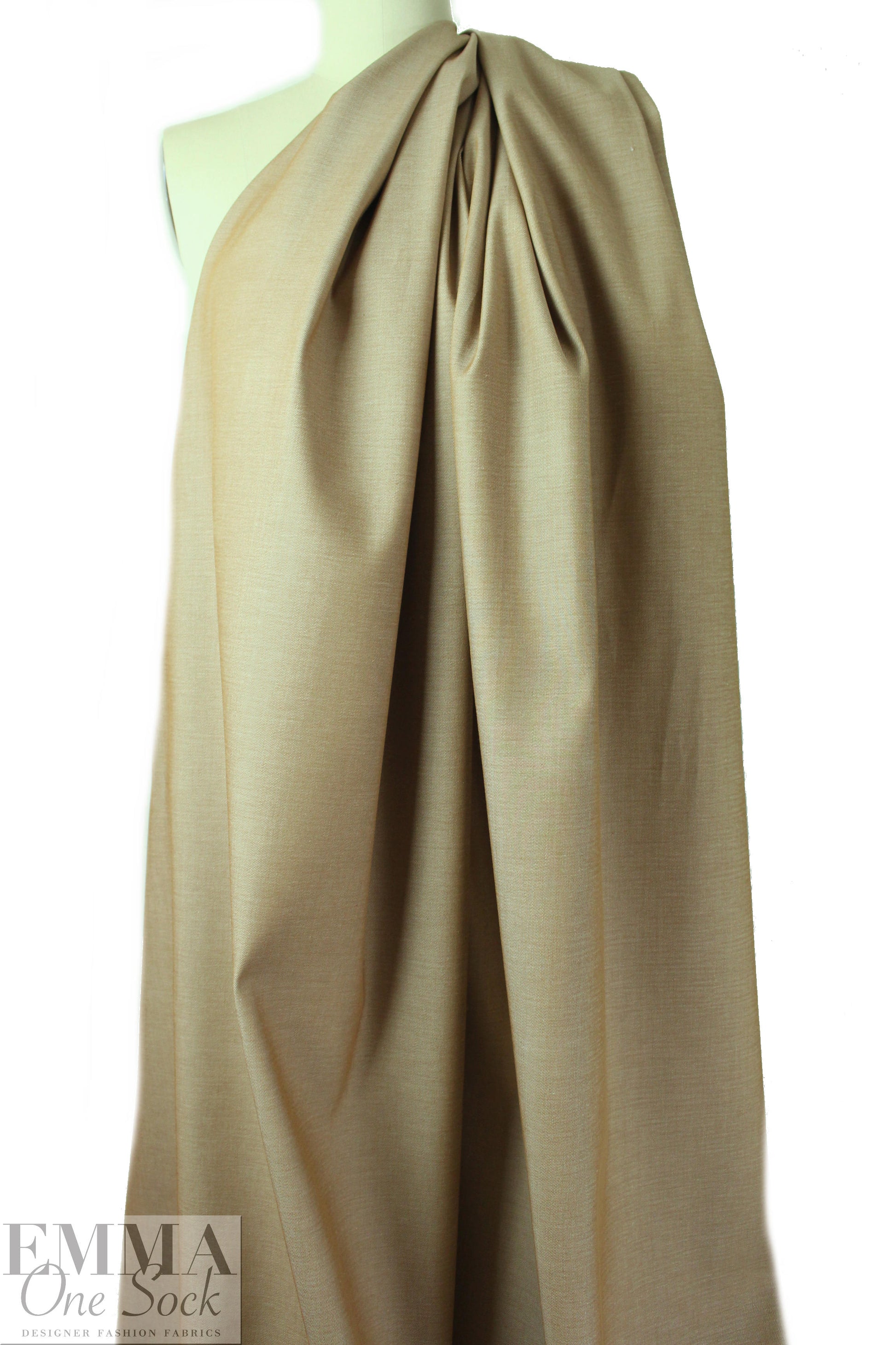 NY designer stretch denim - light tan