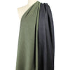 French reversible stretch denim - midnight/olive 1.4 yds