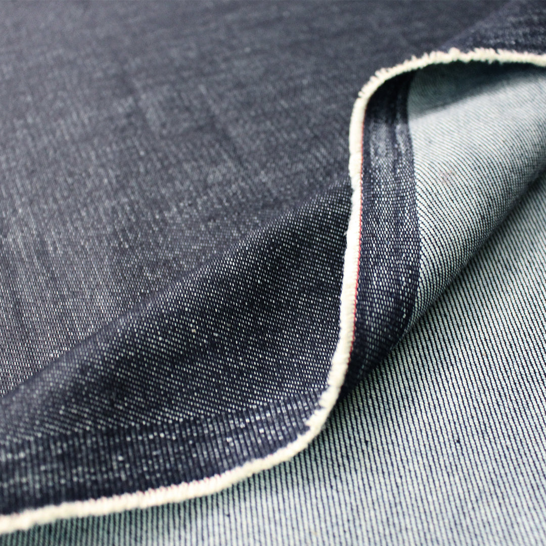 French EXTRA WIDE cotton denim - dark indigo .75 yds