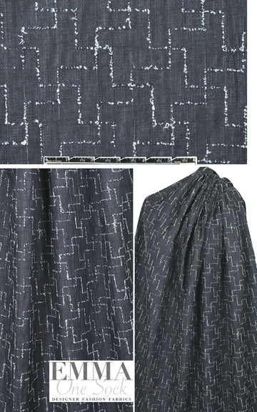 Nico1e Mi11er novelty puzzle stitch stretch denim