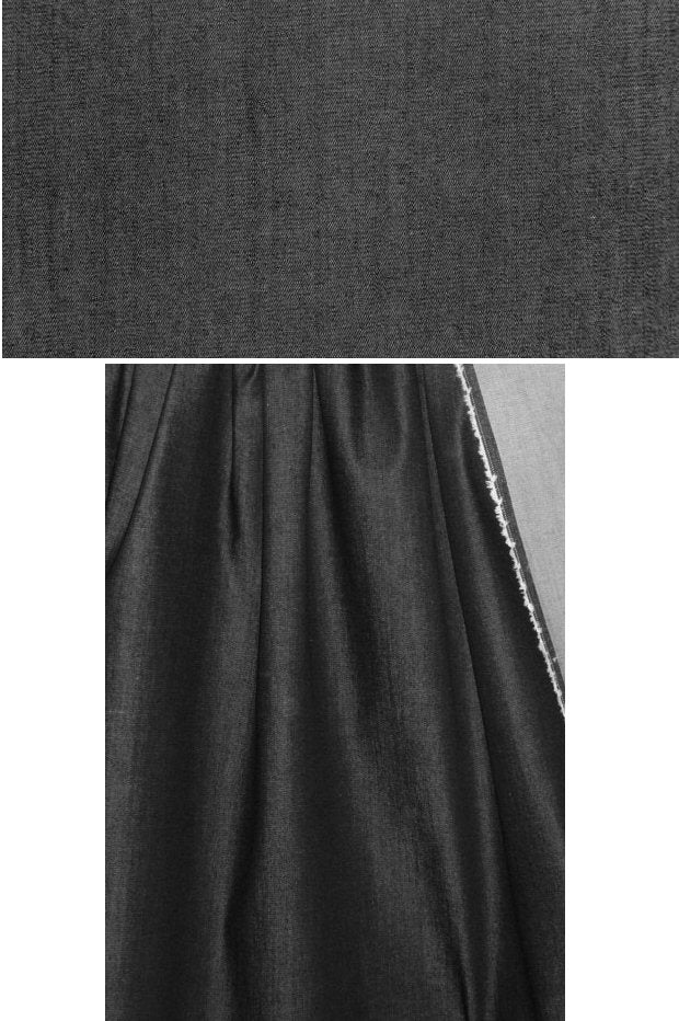 Italian 2-way stretch denim, black, medium weight