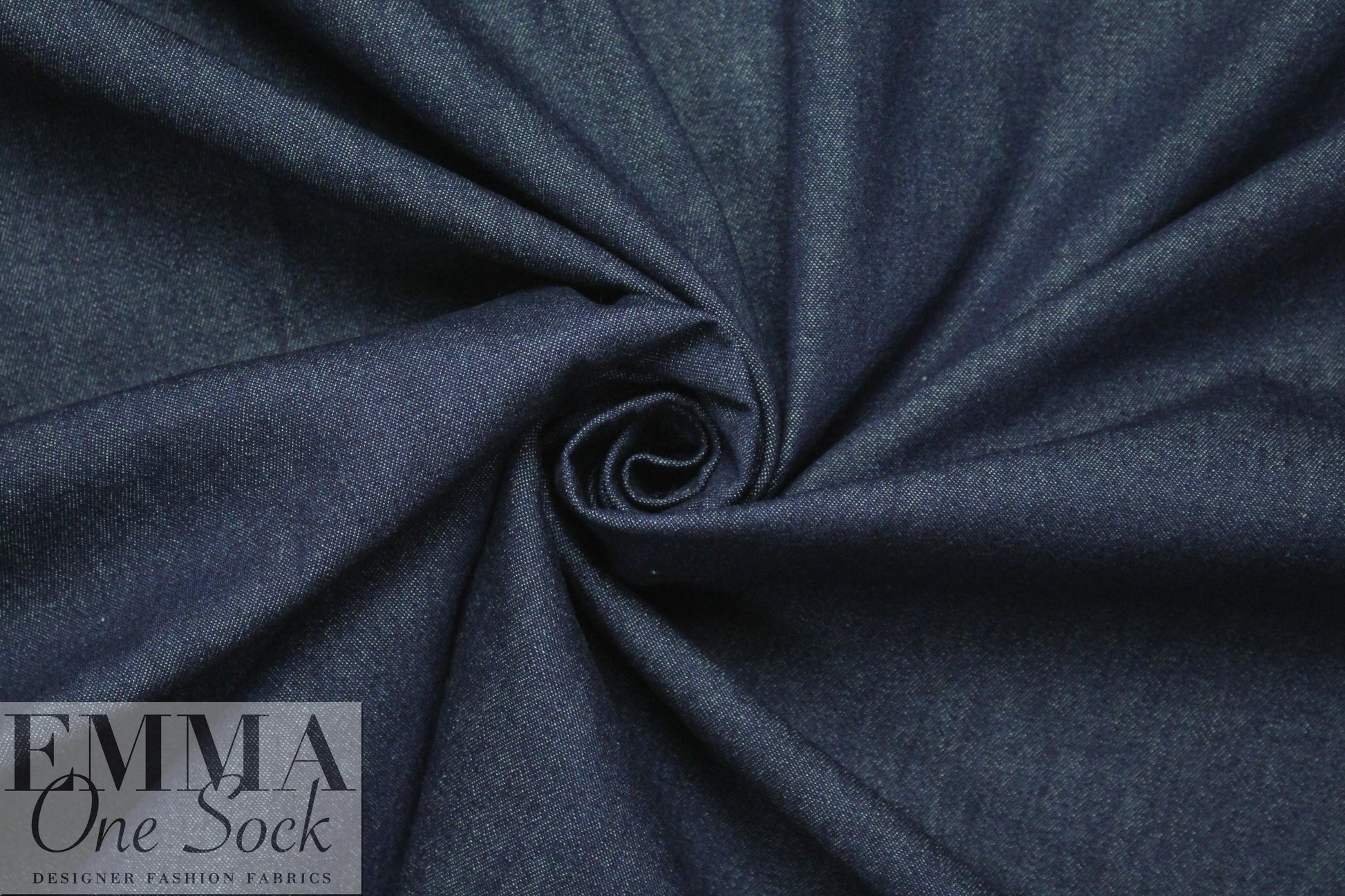 NY designer dark blue cotton stretch denim
