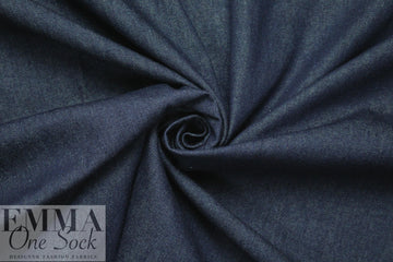 NY designer dark blue cotton stretch denim 1.375 yds