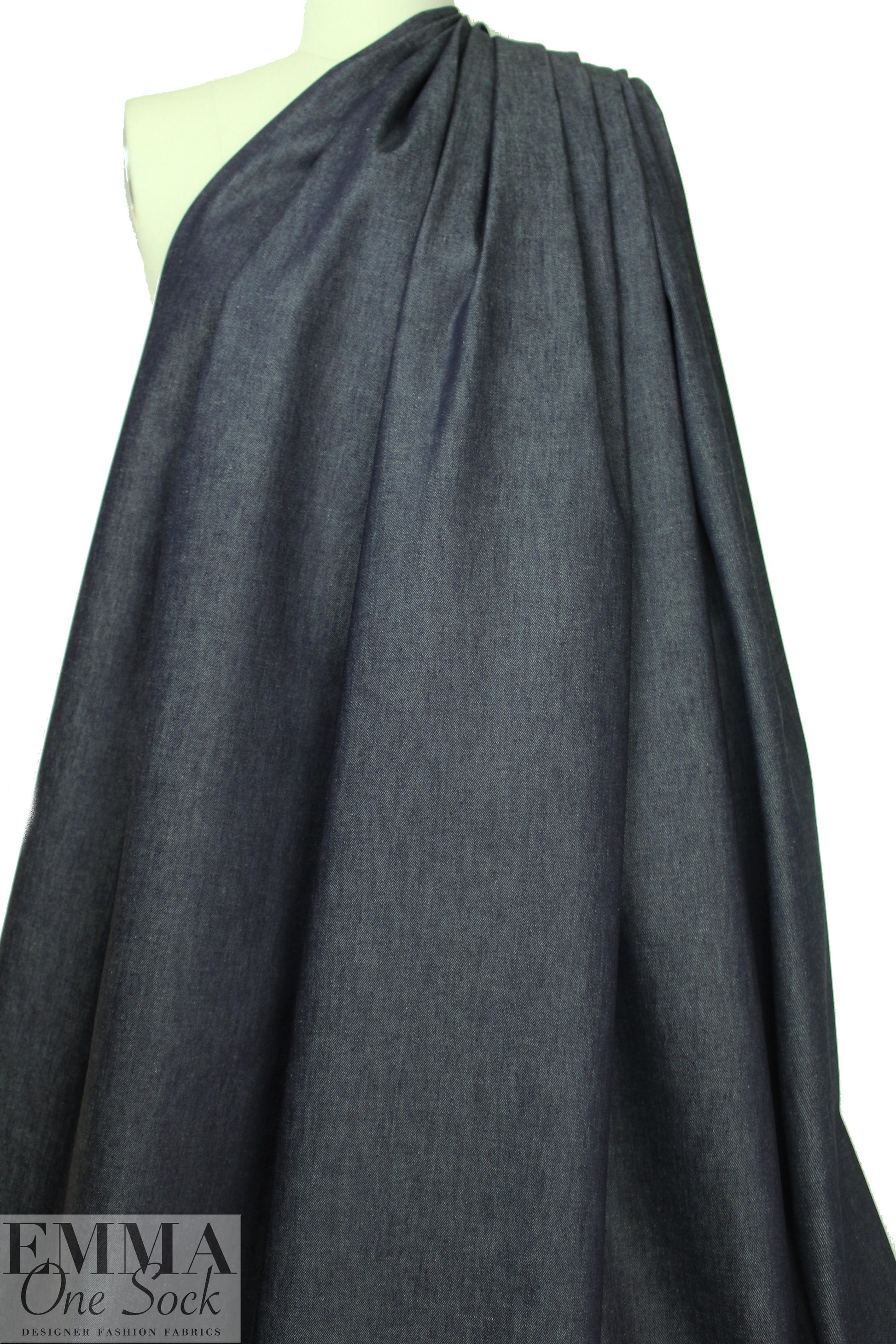 Italian indigo cotton stretch denim