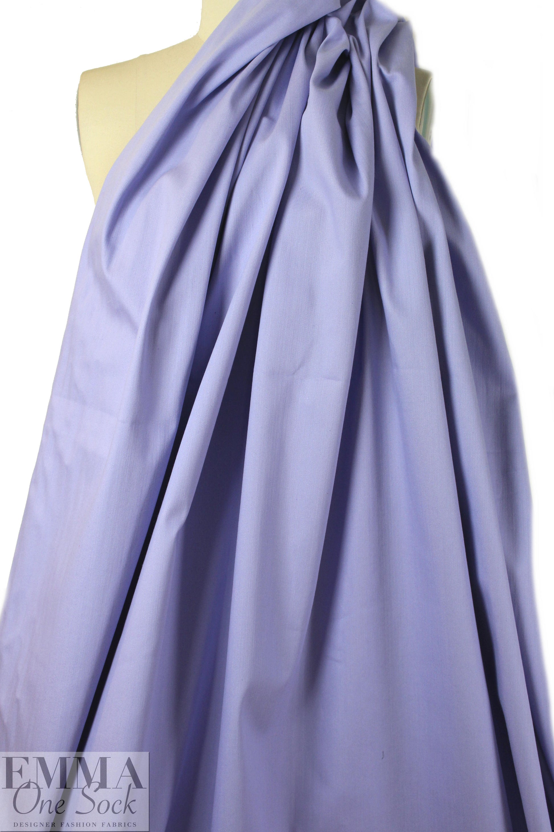 NY designer cotton blend stretch denim - sweet lavender .875 yds