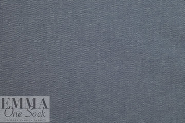 NY designer medium weight stretch denim - dusty blue 1 yard