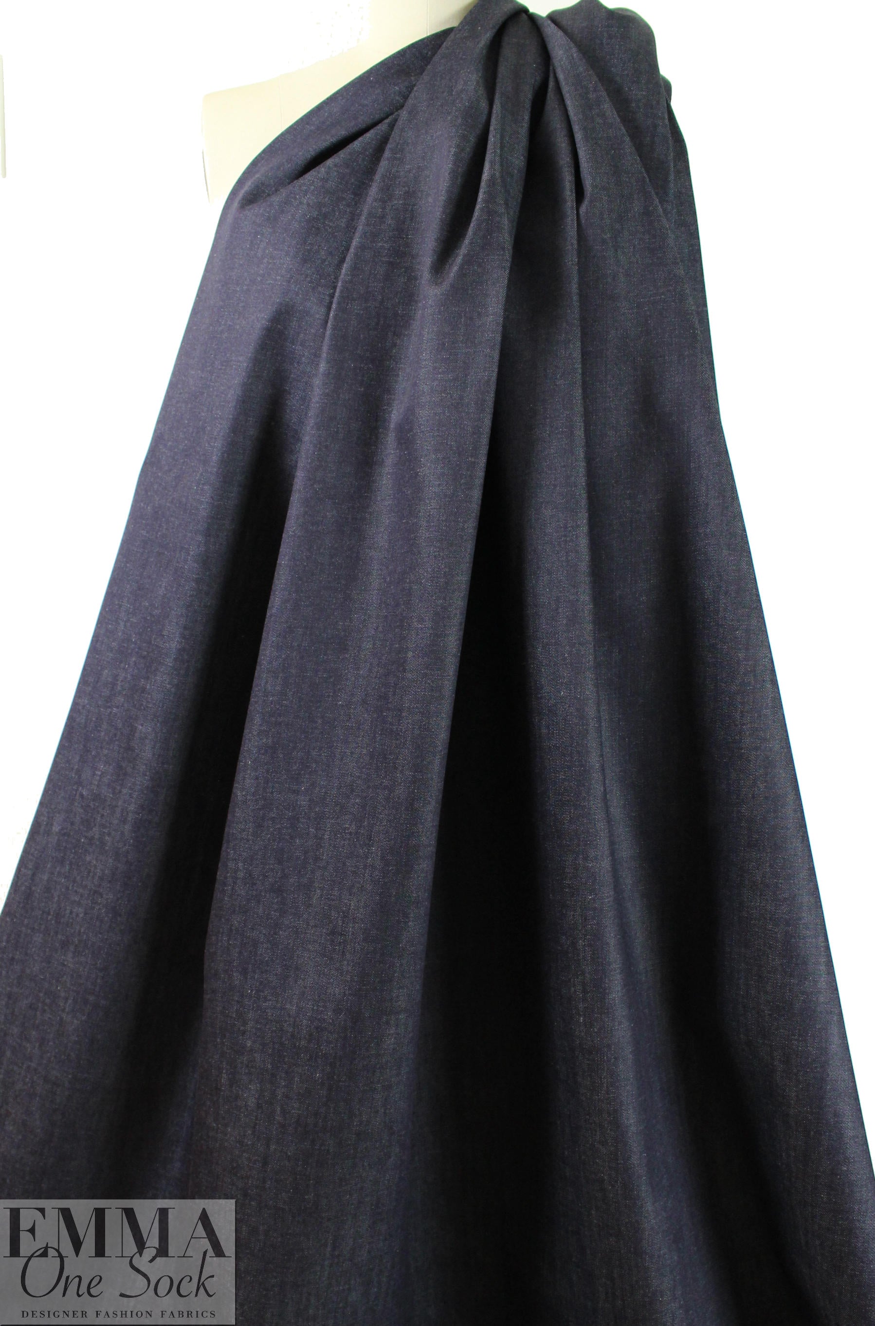 NY designer stretch denim, indigo, medium-heavy weight 2.25 yd
