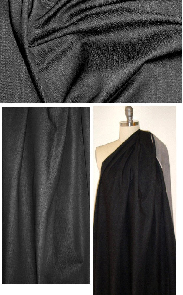 Ref0rmation 2-way stretch denim, black, medium weight