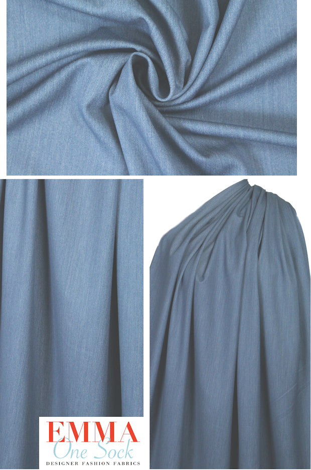 Rag & Bone bleached blue cotton stretch denim